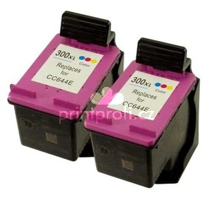 2x HP 300XL color (CC644EE) inkoustov kompatibiln barevn cartridge pro tiskrnu HP