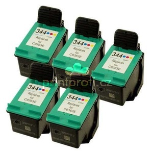 5x HP 344 (C9363EE) color barevn cartridge kompatibiln inkoustov npl pro tiskrnu HP