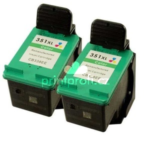 2x kazeta HP 351XL (CB338EE) color barevn cartridge kompatibiln inkoustov npl pro tiskrnu HP Photosmart D5368