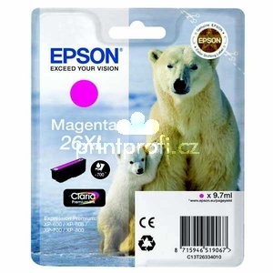 originl Epson T2633 - 26XL magenta cartridge purpurov erven originln inkoustov npl pro tiskrnu Epson Expression Premium XP810