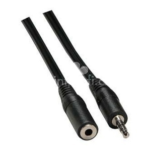 Prodluovac audio kabel Jack (3.5mm) samec - Jack (3.5mm) samice, 1.5m, ern