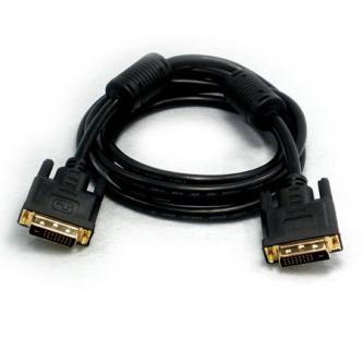 Video kabel DVI (24+1) samec - DVI (24+1) samec, Dual link, 10m, zlacené konektory, stíněný, černá