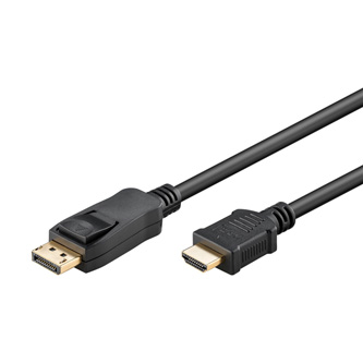 Video kabel DisplayPort samec - HDMI samec, 2m, černá
