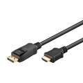 Video kabel DisplayPort samec - HDMI samec, 2m, ern