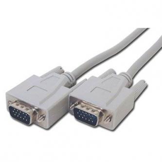 Video kabel VGA (D-sub) samec - VGA (D-sub) samec, 2m, šedý