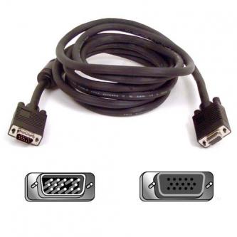 Prodlužovací video kabel SVGA (D-sub) samec - SVGA (D-sub) samice, 15m, stíněný, černý