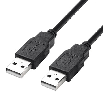 USB kabel (2.0), USB A samec - USB A samec, 1.8m, černý, High Speed