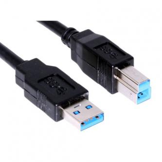 USB kabel (3.0), USB A samec - USB3.0 B samec, 1.8m, černý