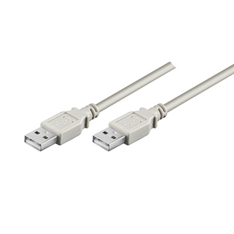 USB kabel (2.0), USB A samec - USB A samec, 1.8m, šedý, High Speed