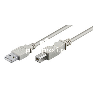 USB kabel (2.0), USB A samec - USB B samec, 3m, ed, plastic bag