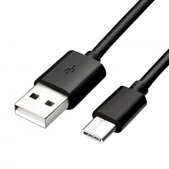 USB kabel (2.0), USB A samec - USB C samec, 1m, černý