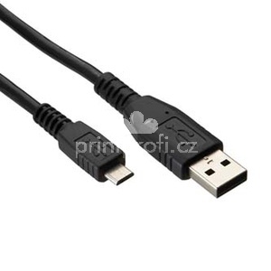 USB kabel (2.0), USB A samec - microUSB samec, 0.6m, ern