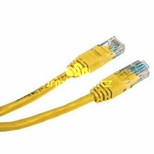 Sov LAN kabel UTP patchcord, Cat.5e, RJ45 samec - RJ45 samec, 0.5 m, nestnn, lut, economy