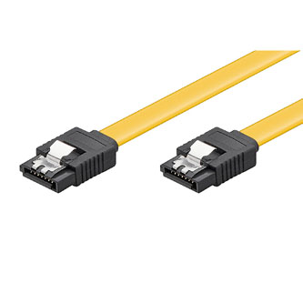 Kabel k hardisku datový, SATA samec - SATA samec, 0.5 m, 6 Gb/s, žlutý, baleno v sáčku