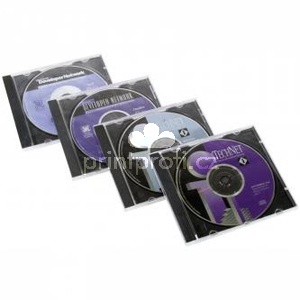 Box na 1 ks CD, prhledn, ern tray, 10,4 mm, 200-pack, cena za 1 ks