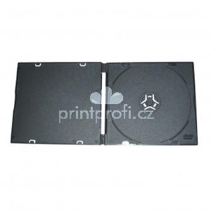 Box na 1 ks CD, mkk plast, ern, tenk, 5.2 mm, 200-pack, cena za 1 ks
