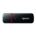 Apacer USB flash disk, USB 2.0, 16GB, AH333, ern, AP16GAH333B-1, USB A, s krytkou