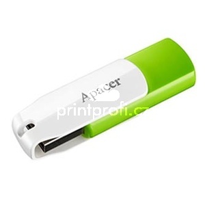 Apacer USB flash disk, USB 2.0, 16GB, AH335, zelen, AP16GAH335G-1, USB A, s otonou krytkou