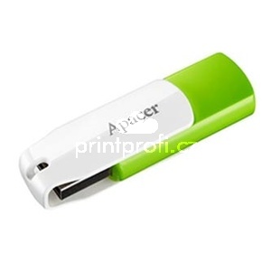 Apacer USB flash disk, USB 2.0, 32GB, AH335, zelen, AP32GAH335G-1, USB A, s otonou krytkou