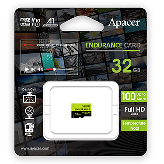 Apacer paměťová karta Endurance, 32GB, micro SDHC, AP32GEDM0D05-R, UHS-I U3 (Class 10), V30, A1