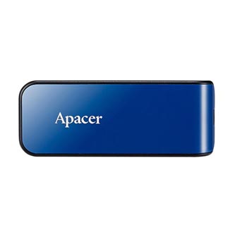 Apacer USB flash disk, USB 2.0, 64GB, AH334, modrý, AP64GAH334U-1, USB A, s výsuvným konektorem