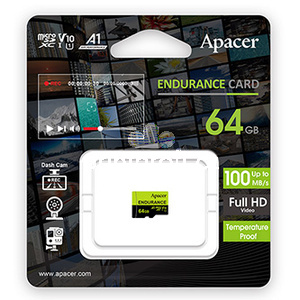 Apacer pamov karta Endurance, 64GB, micro SDXC, AP64GEDM0D05-R, UHS-I U3 (Class 10), V30, A1