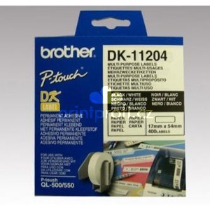 Brother paprov ttky 17mm x 54mm, bl, 400 ks, DK11204, pro tiskrny ady QL