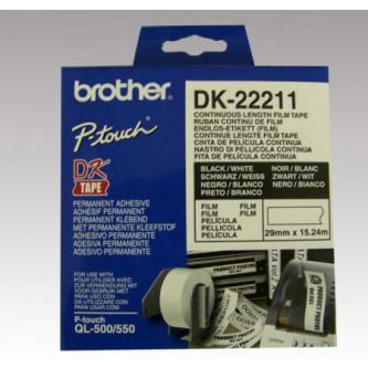 Brother filmová role 29mm x 15.24m, bílá, 1 ks, DK 22211, pro tiskárny štítků