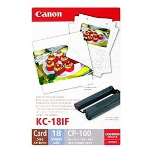 Etikety Canon Selphy CP XXX, bl, 18, ks KC18IF, pro termosubliman tiskrny, 86x54mm, vetn napaovac folie