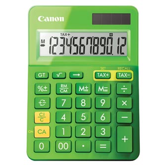 Canon Kalkulačka LS-123K, zelená, stolní, dvanáctimístná