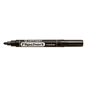 Centropen, flipchart marker 8550, černý, 10ks, 2.5mm, nepropíjí se papírem, cena za 1ks