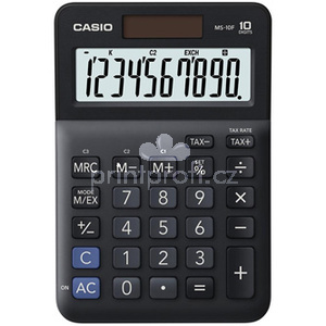 Casio Kalkulaka MS 10 F, ern, stoln s pevodem mn, vpotem DPH,% vetn zisku