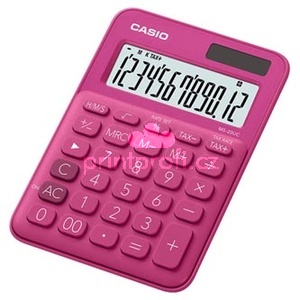 Casio Kalkulaka MS 20 UC RD, tmav rov, dvanctimstn, duln napjen