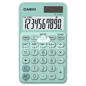 Casio Kalkulaka SL 310 UC GN, tyrkysov, desetimstn, duln napjen