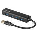 USB (3.0) HUB 4-port, Quadro Express, ern, Defender, kompaktn