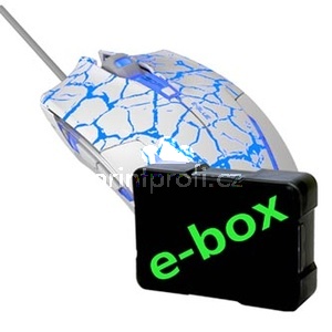 E-blue My Cobra, 2500DPI, optick, 6tl., drtov USB, blo-modr, hern, e-box