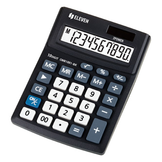 Eleven Kalkulačka CMB1001-BK, černá, stolní, desetimístná, duální napájení