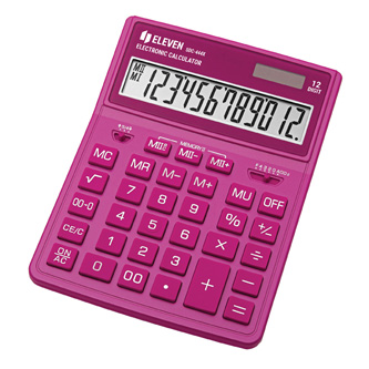 Eleven Kalkulačka SDC444XRPKE, růžová, stolní, dvanáctimístná, duální napájení