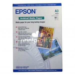 Epson Archival Matte Paper, bl, 50, ks C13S041344, pro inkoustov tiskrny, 297x420mm (A3), A3, 192 g/m2