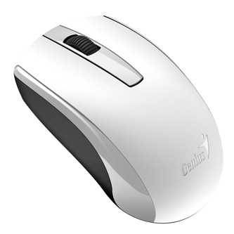 Genius Myš Eco-8100, 1600DPI, 2.4 [GHz], optická, 3tl., bezdrátová USB, bílá, Intergrovaná