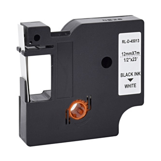 G&amp;G kompatibilní páska do tiskárny štítků, pro Dymo, RL-DY 45013P BK/WT, S0720530, 45013, černý tisk/bílý podklad, 7m, 12mm, D1