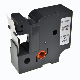 G&amp;G kompatibilní páska do tiskárny štítků, pro Dymo, RL-DY 45803P BK/WT, S0720830, 45803, černý tisk/bílý podklad, 7m, 19mm, D1