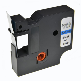 G&amp;G kompatibilní páska do tiskárny štítků, pro Dymo, WT-RL-D-45016P-BK, S0720560, 45016, černý tisk/modrý podklad, 7m, 12mm, D1