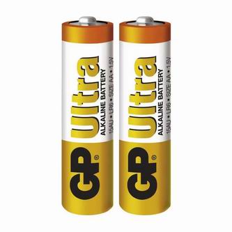 Baterie alkalická, AA, 1.5V, GP, fólie, 2-pack, Ultra