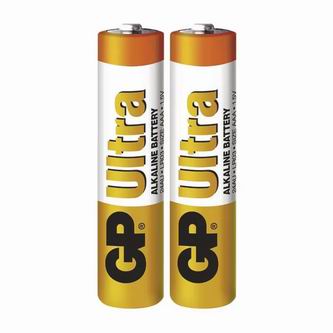 Baterie alkalická, AAA, 1.5V, GP, fólie, 2-pack, Ultra