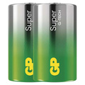 Baterie alkalick, LR20, 1.5V, GP, folie, 2-pack, SUPER, velk monolnek