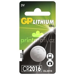 Baterie lithiov, CR2016, 3V, GP, blistr, 1-pack
