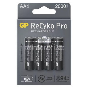 Nabjec baterie, AA (HR6), 1.2V, 2000 mAh, GP, paprov krabika, 4-pack, ReCyko Pro