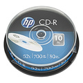 HP CD-R, CRE00019-3, 69308, 10-pack, 700MB, 52x, 80min., 12cm, bez monosti potisku, cake box, pro archivaci dat
