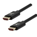 Video kabel HDMI samec - HDMI samec, HDMI 2.1 - Ultra High Speed, 1m, pozlacen konektory, hlinkov proveden krytky, ern, Logo